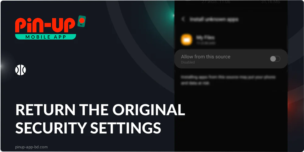 Check the operation of the Pin Up application and return to the original settings