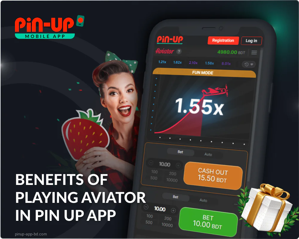 Advantages of playing Aviator in the Pin Up Casino app