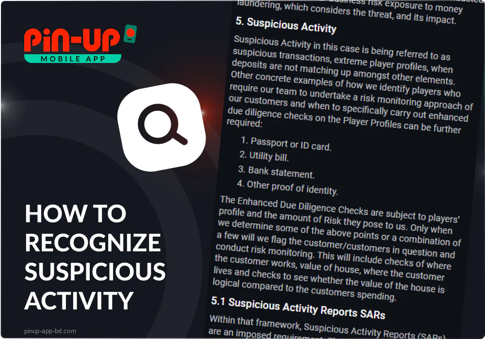 How Pin Up recognizes suspicious activity