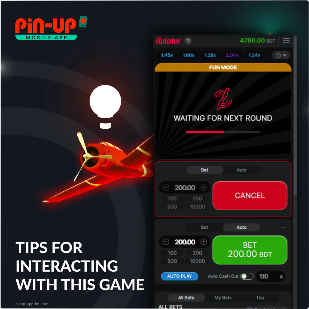 Tips for playing Aviator in the Pin Up Casino App