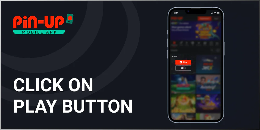Click the red button to Play in Pin Up Casino