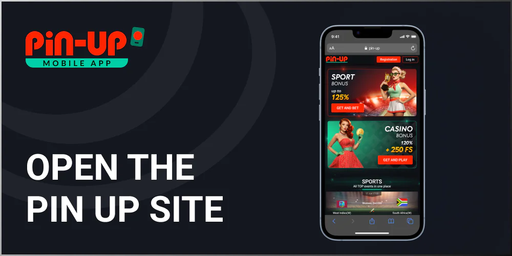 Open the website Pin Up BD