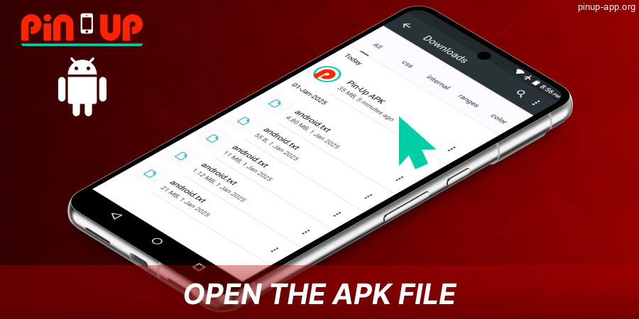 Open the Pin Up App APK
