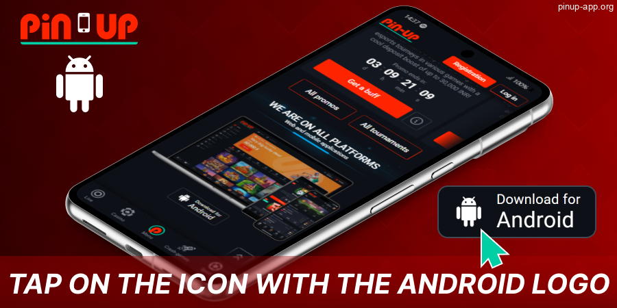 Click the Pin Up App APK download button