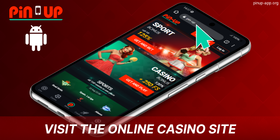 Visit the Pin Up casino website