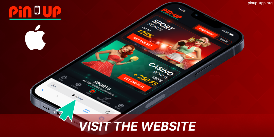 Visit the Pin Up casino website